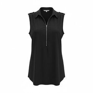 Black Sleeveless with front Zipper Size XL